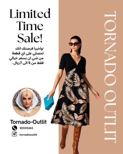 “Black Tropical Leaf Midi Dress”