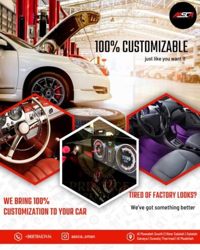 100% Customizable – Your Car, Your Style